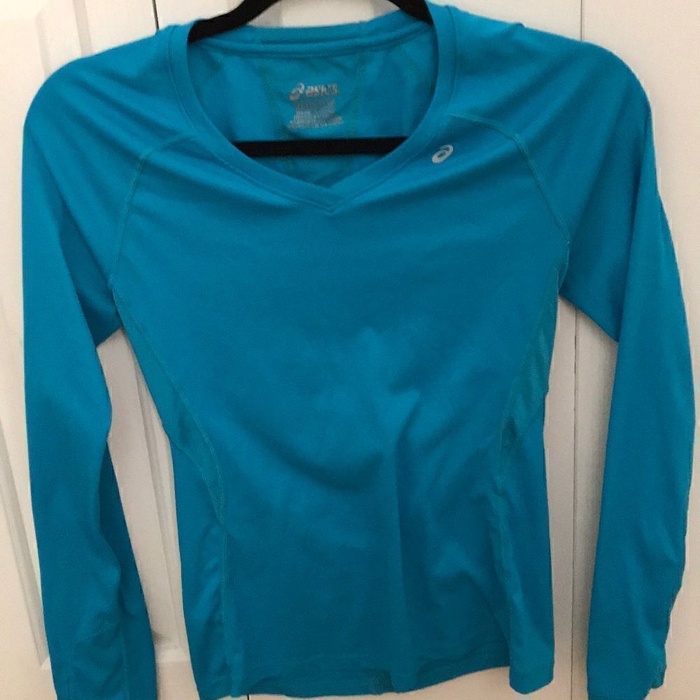 Aasics blue workout shirt xs